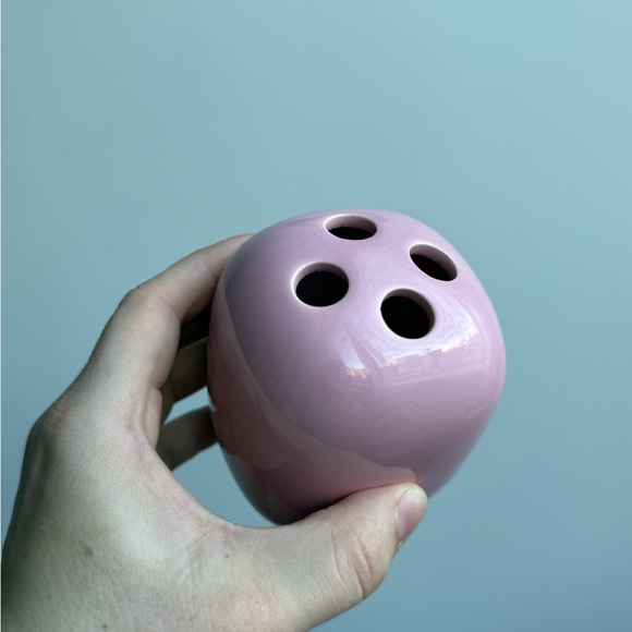 Vintage Bathroom Set Pink Toothbrush Holder Soap Dish Made in Taiwan - Picture 3 of 13